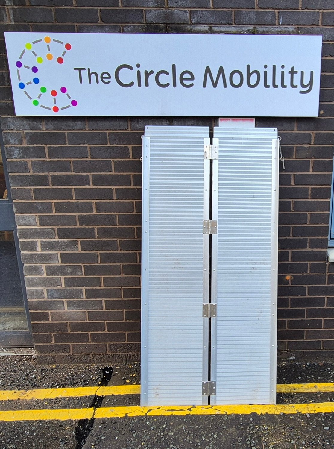 A portable folding wheelchair ramp