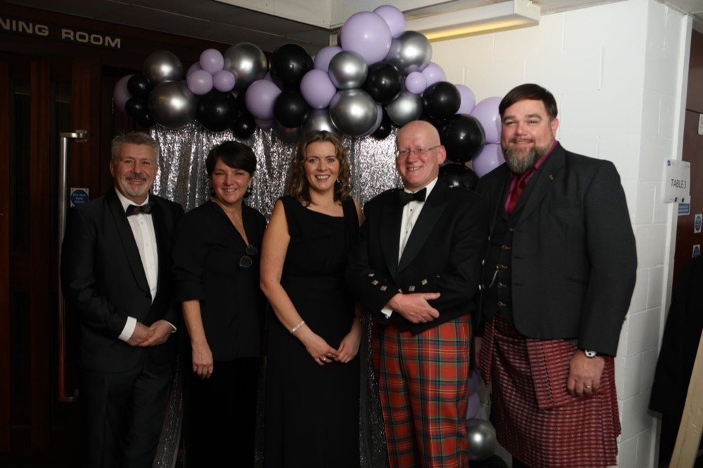 The Circle Board at The Circle's Institute of Directors Awards event. From left to right: Ron Smith, Caroline Lees, Kirsty Thomson, Donald McPherson and Campbell Archibald