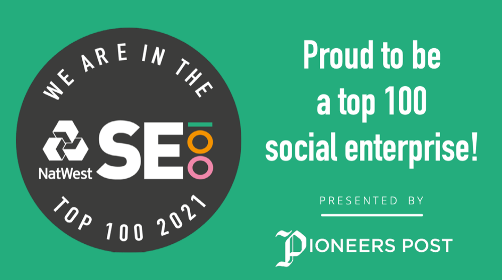 We’ve been named one of the UK’s top social enterprises 3 years in a row
